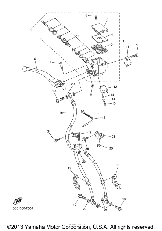 Front master cylinder