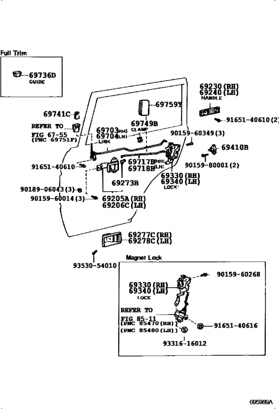 Rear Door Lock & Handle