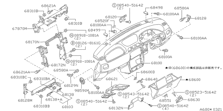 Instrument panel, pad & cluster lid