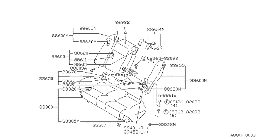 Rear seat