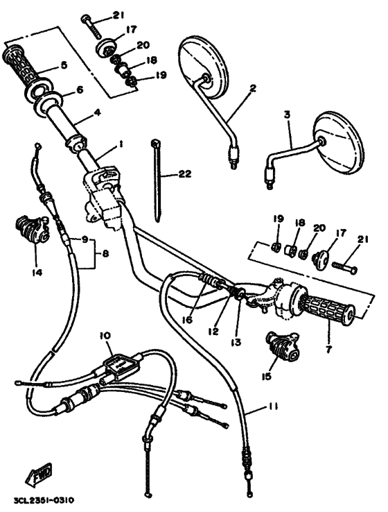 Steering handle & cable