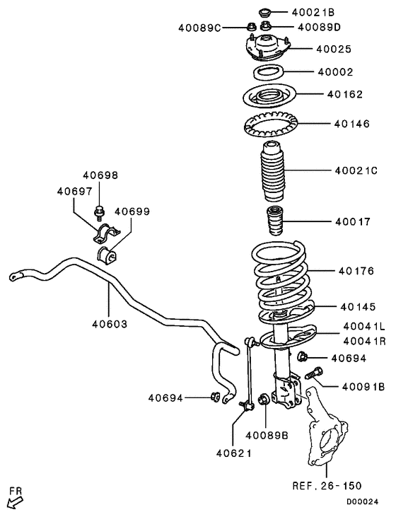 Front susp strut & spring