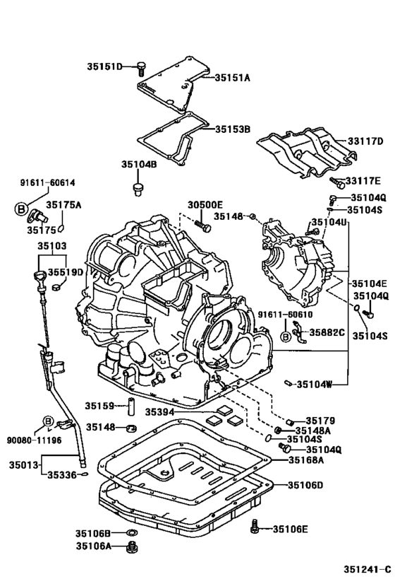 Transmission Case & Oil Pan (Atm)