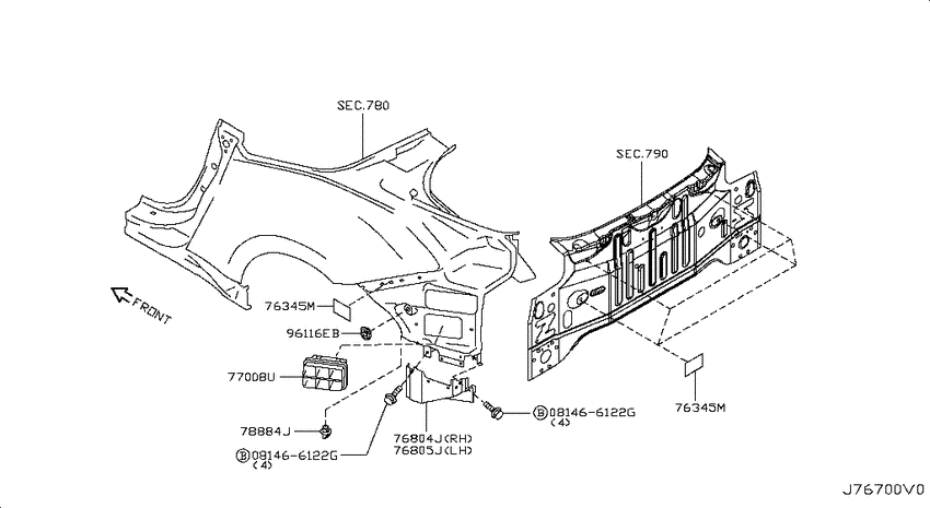 Body side fitting