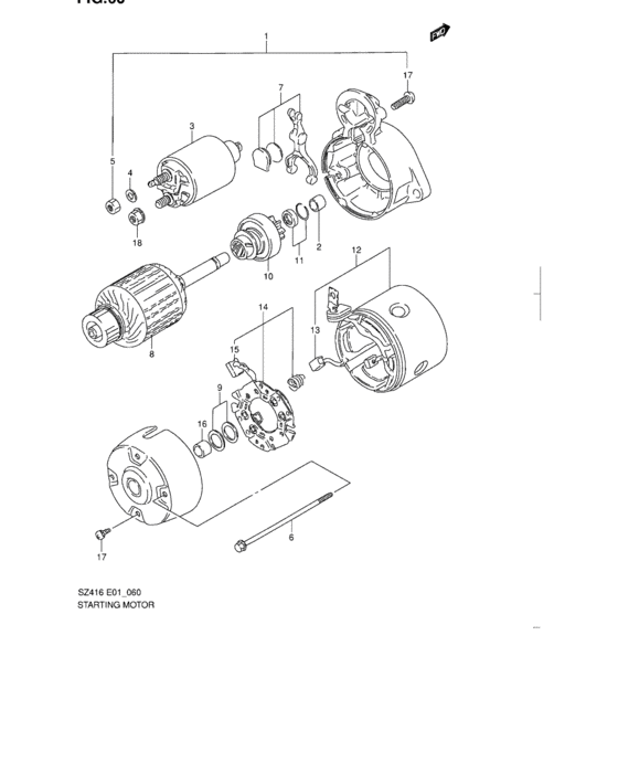 Starting motor