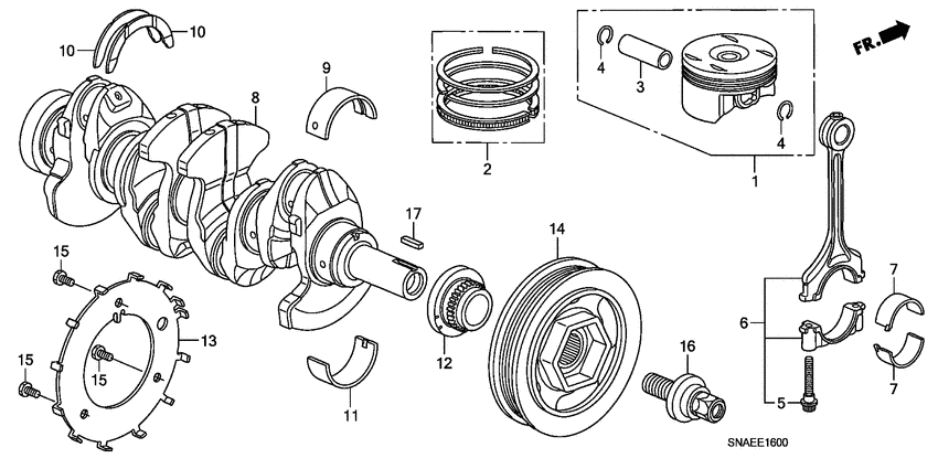 Crankshaft/piston