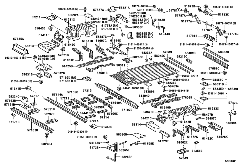 Rear Floor Panel & Rear Floor Member