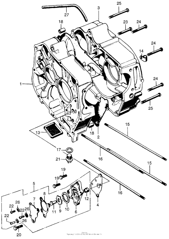 Crankcase + oil pump