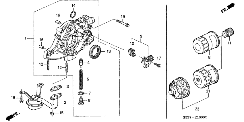 Oil pump/oil strainer