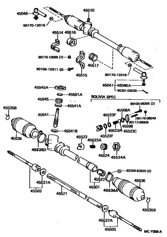 Front Steering Gear & Link