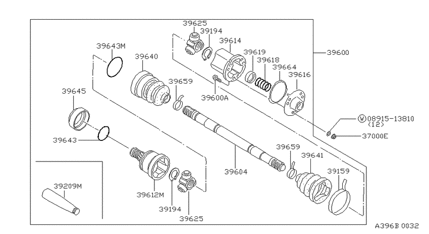 Rear drive shaft
