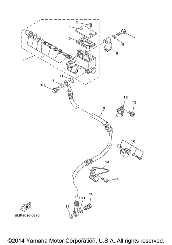 Front master cylinder