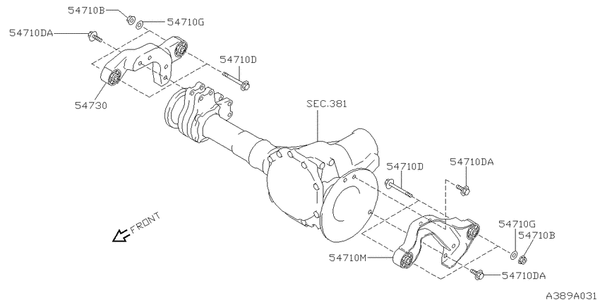 Front final drive mounting