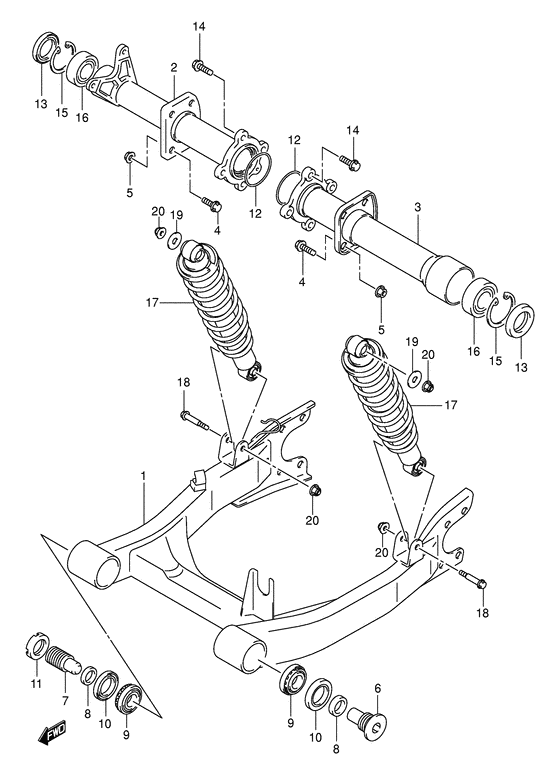 Rear swingingarm