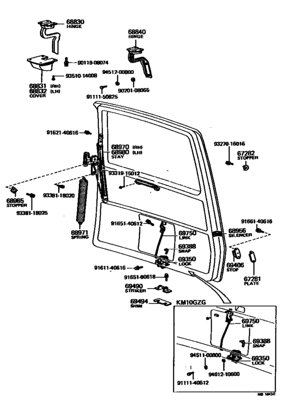 Back Door Lock & Hinge
