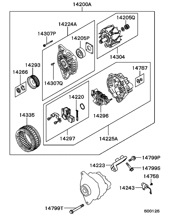 Alternator & vacuum pump