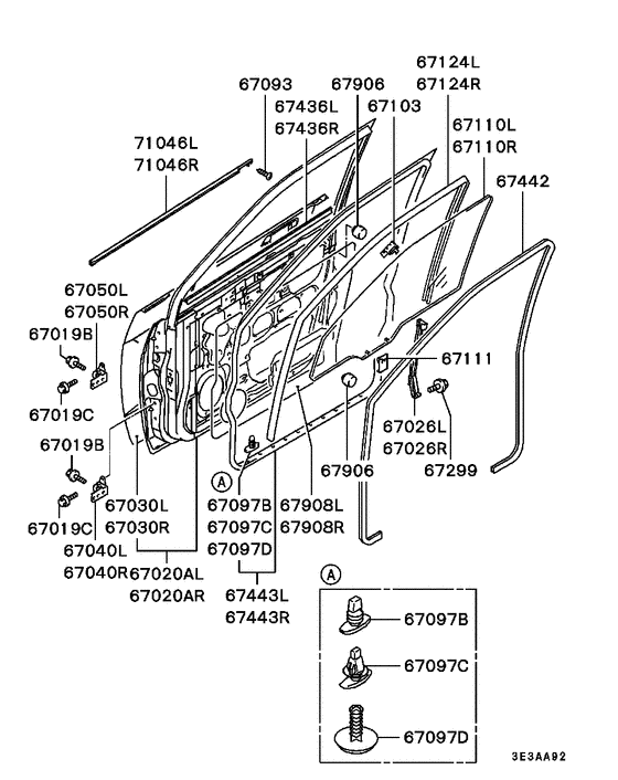 Front door panel & glass