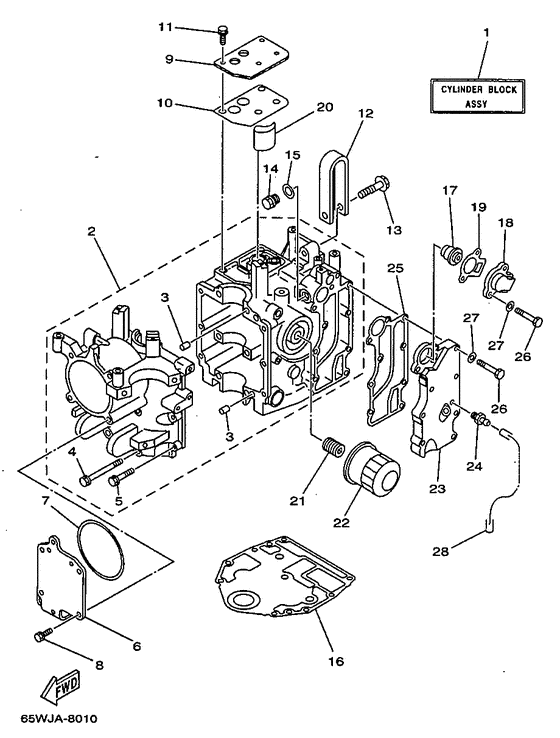 Cylinder. crankcase