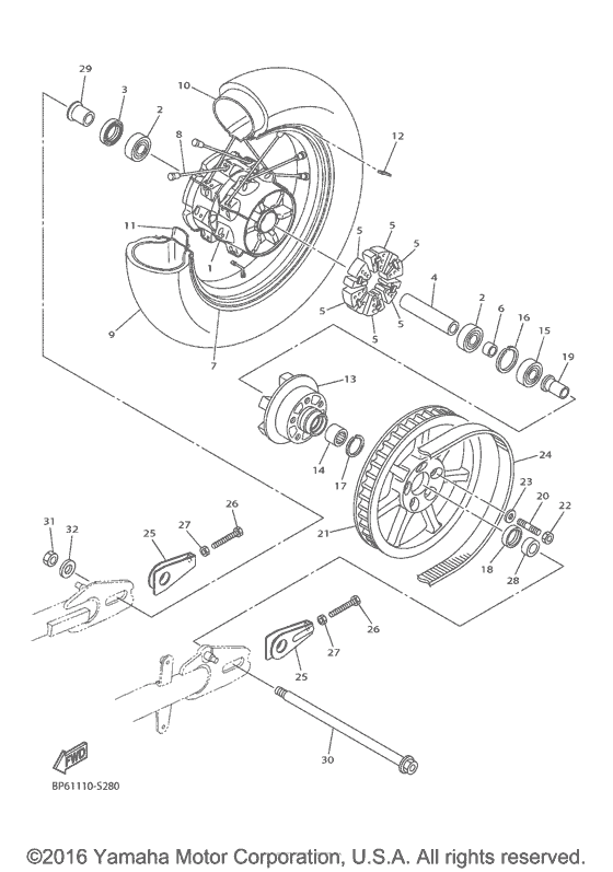 Rear wheel
