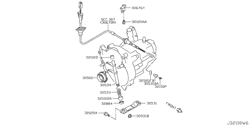 Transmission case & clutch release