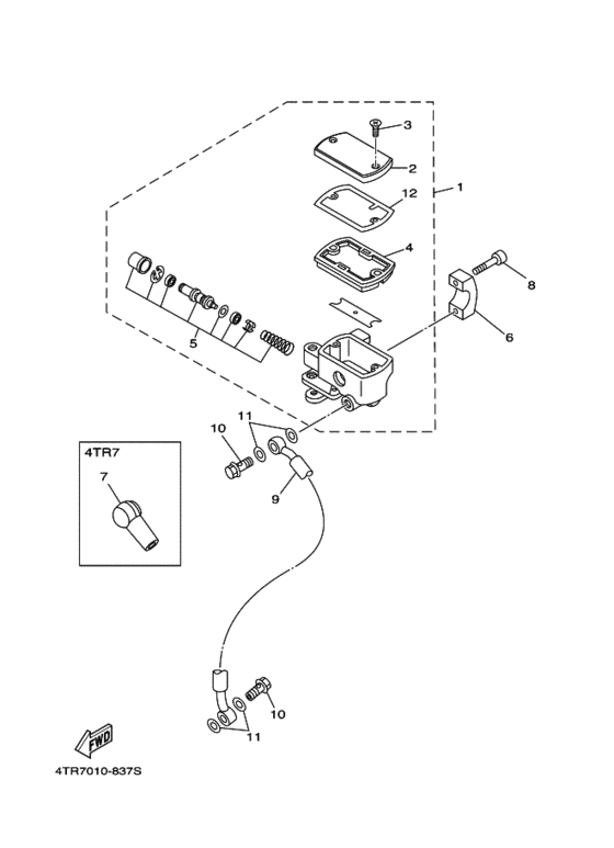Front master cylinder