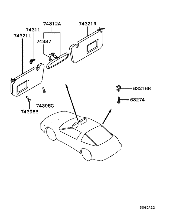 Mirror,grips & sunvisor