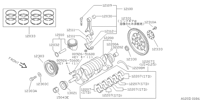 Piston,crankshaft & flywheel