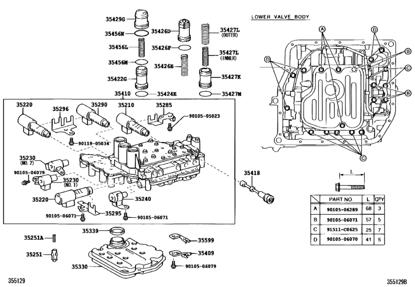 Valve Body & Oil Strainer (Atm)