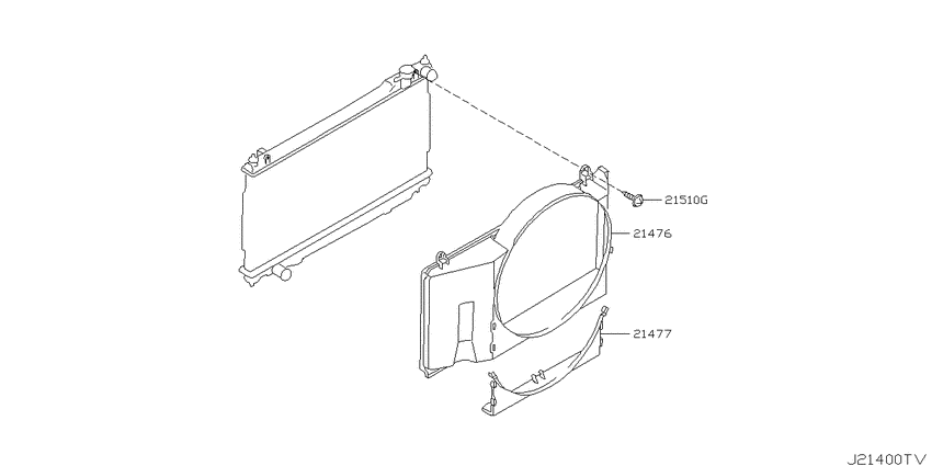 Radiator, shroud & fitting