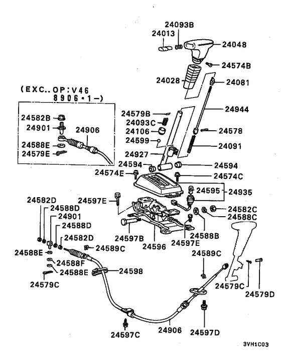 A/t floor shift linkage