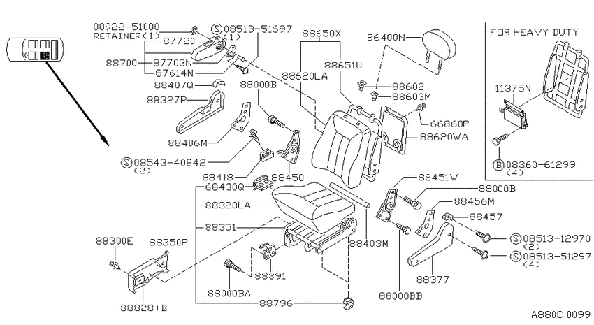 Rear seat