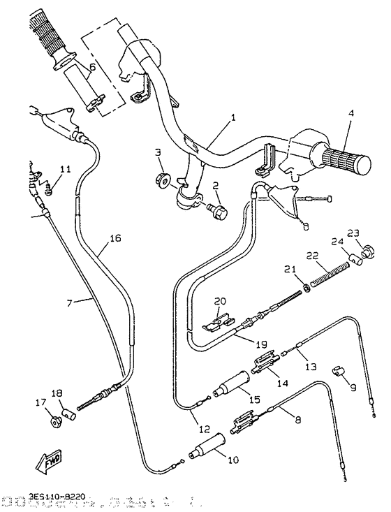 Steering handle & cable