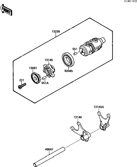 Change drum/shift fork
