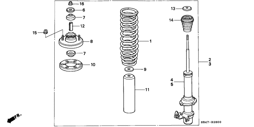 Front shock absorber