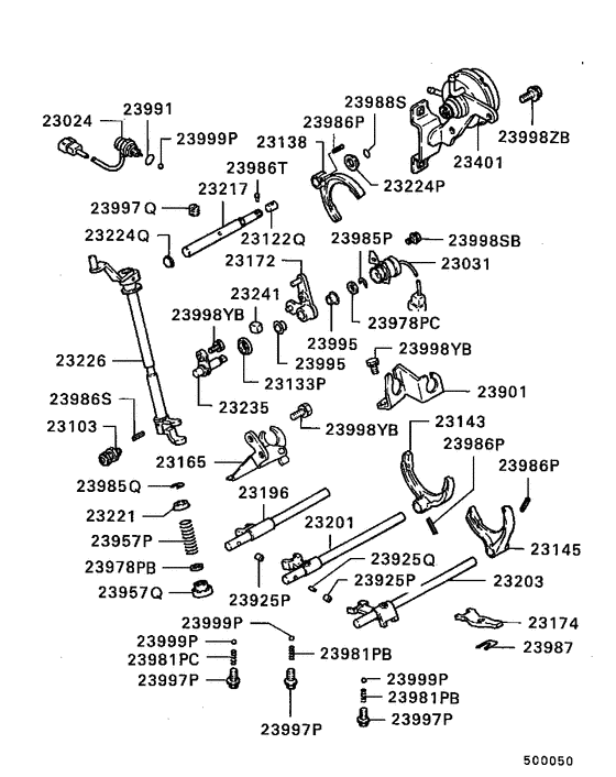 M/t gearshift control