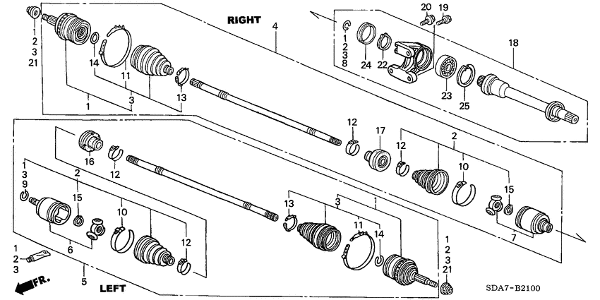 Front driveshaft/half sha ft