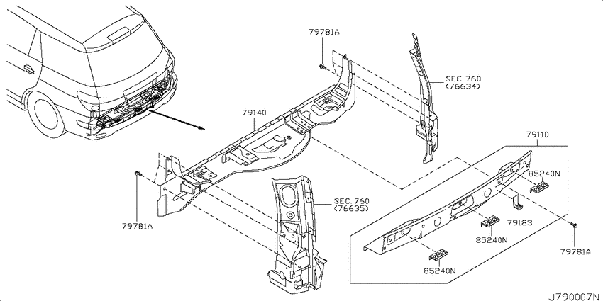 Rear panel & fitting