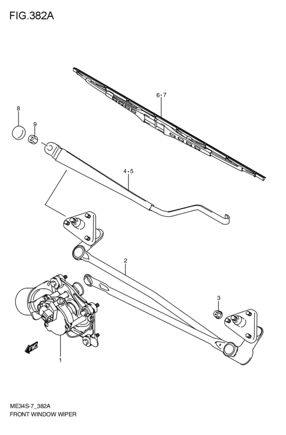 front wind windshield wiper