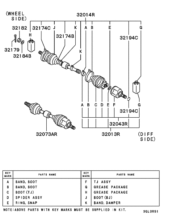 Front axle drive shaft