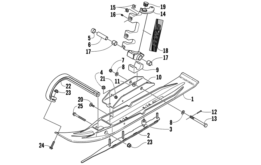 Ski And Spindle Assembly