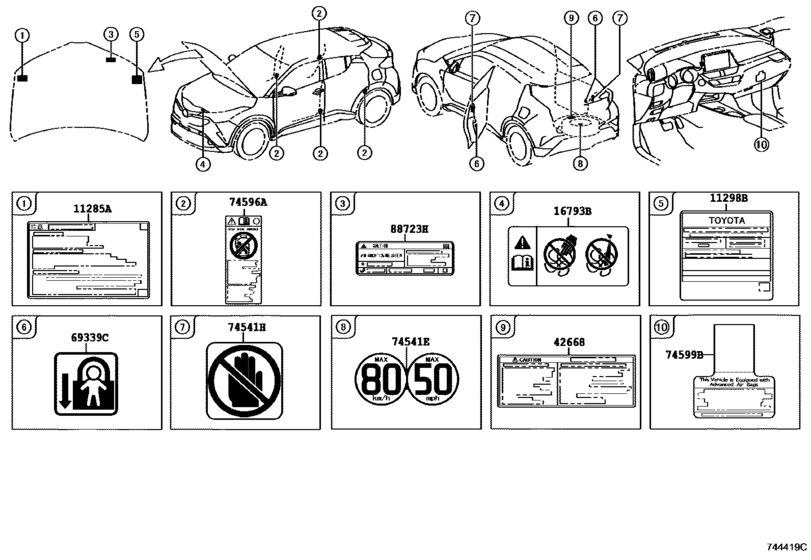 Caution Plate (Exterior & Interior)