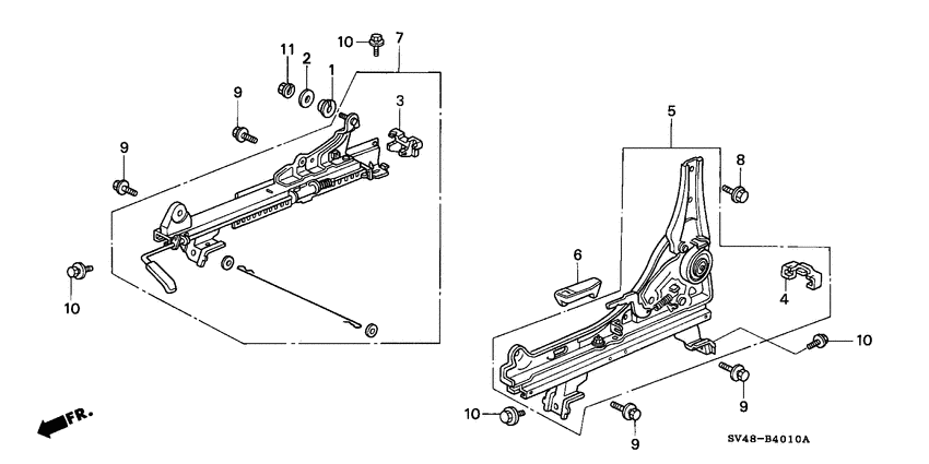 Front seat components
