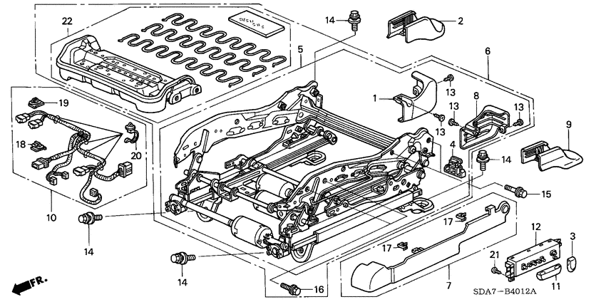 Front seat components