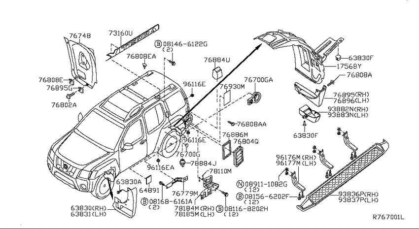 Body side fitting