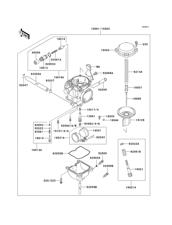 Carburetor(1/3)(ksf250-a15/a16)