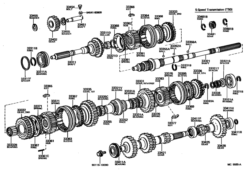 Transmission Gear (Mtm) for 1983 - 1987 Toyota COROLLA AE86 | Europe ...