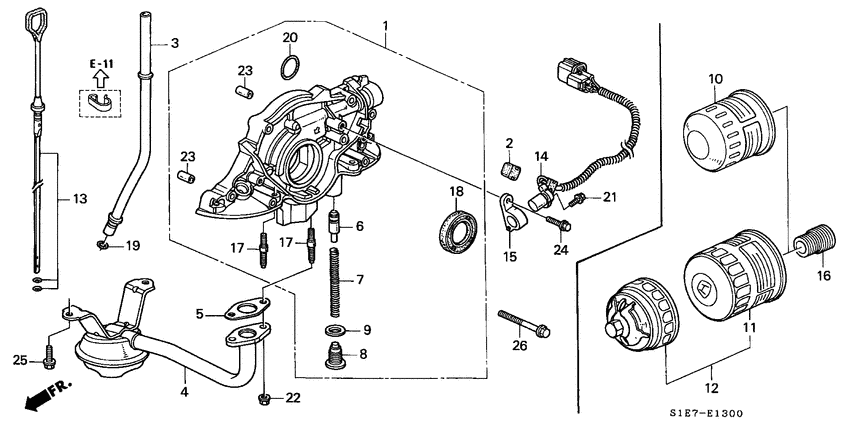 Oil pump/oil strainer