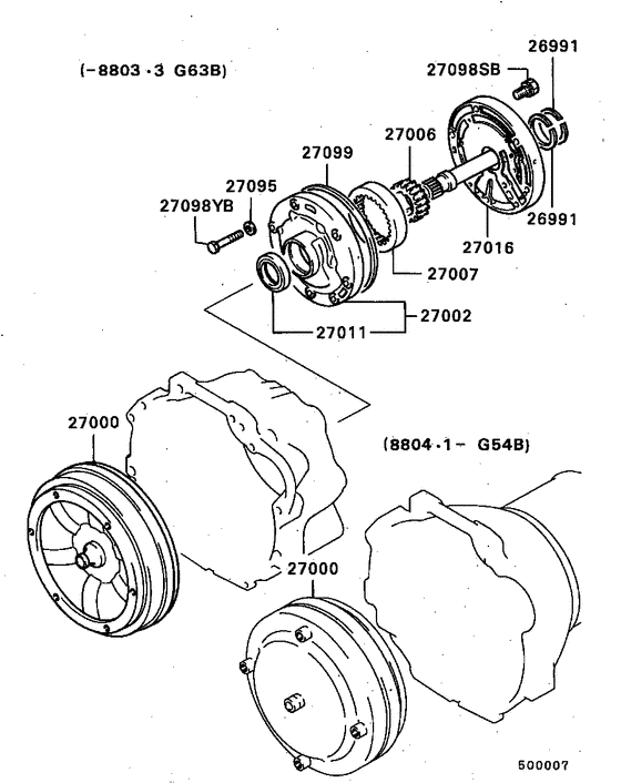 A/t tor-con & oil pump