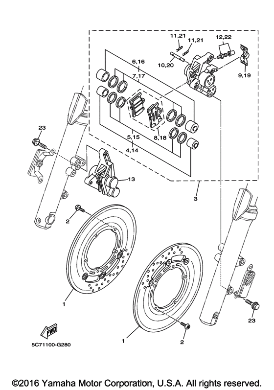 Front brake caliper