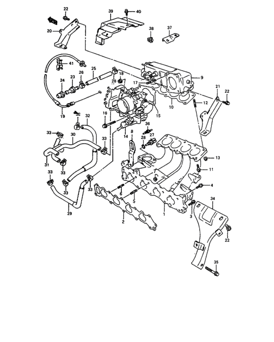 Intake manifold and throttle body